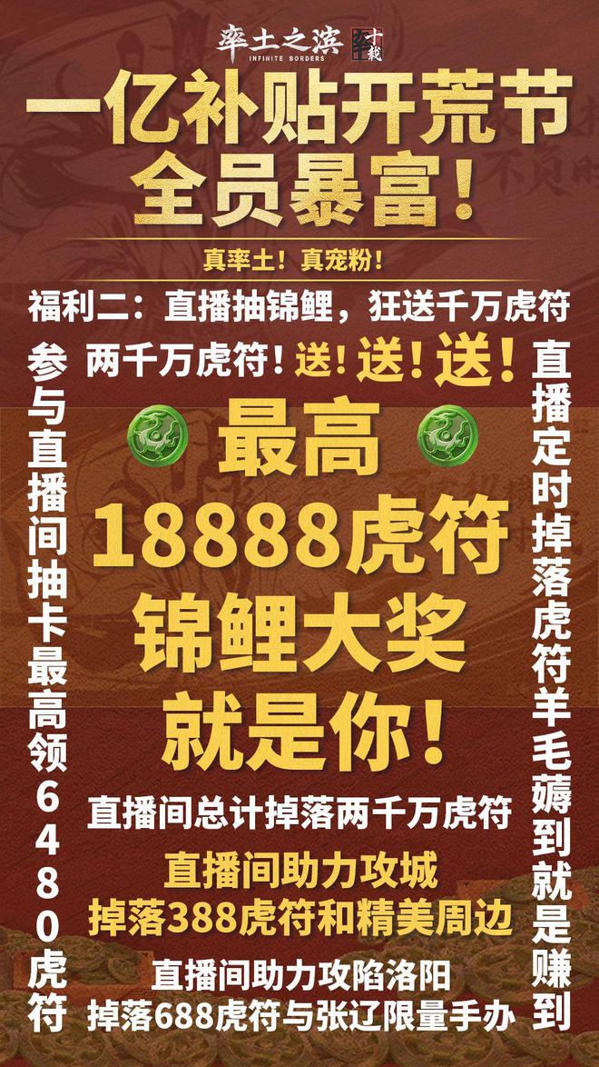 九游娱乐这游戏官方竟然自己贴钱？率土开荒节狂撒补贴玩家全员暴富(图4)