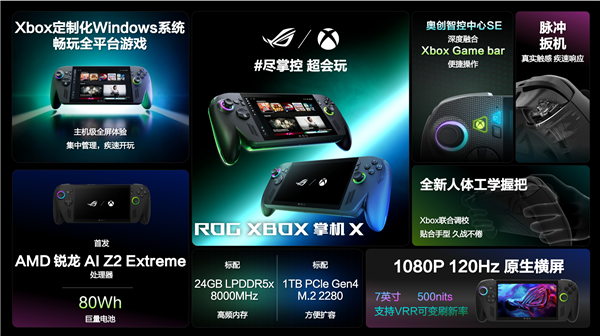 九游娱乐科隆游戏展：纯血进化 ROG XBOX掌机X正式发布(图2)
